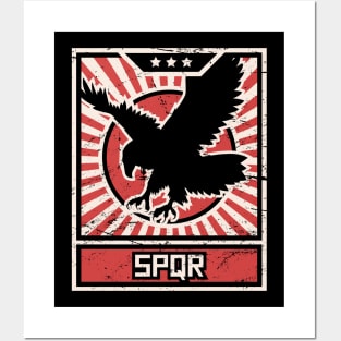 SPQR Roman Empire Eagle | Propaganda Poster Posters and Art